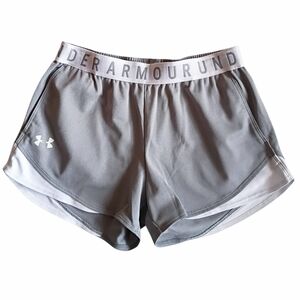 UNDER ARMOUR Women's UA Tech™ Play Up Shorts Gray White S/P/CH